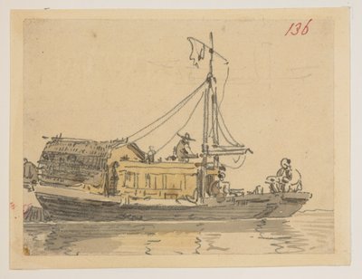 A Junk, from an Album of 372 Drawings of Landscapes, Coastlines, Costumes and Everyday Life by William Alexander