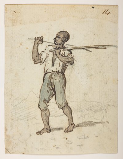 Inhabitant of St. Jago, from an Album of 372 drawings of landscapes, coastlines, costumes and everyday life made during Lord Macartney