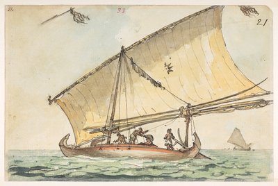 Boat in Cochin China, from an Album of 372 drawings of landscapes, coastlines, costumes and everyday life made during Lord Macartney