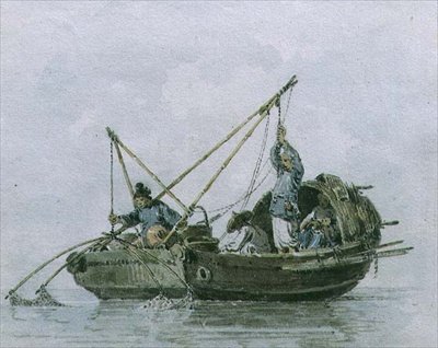 Chinese Fishermen in a Junk by William Alexander
