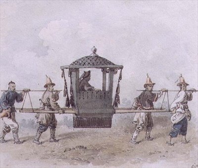 Chinese Servants Bearing a Palanquin by William Alexander