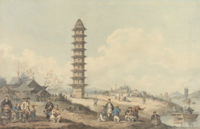 City of Lin Tsin, Shantung, with a View of the Grand Canal by William Alexander