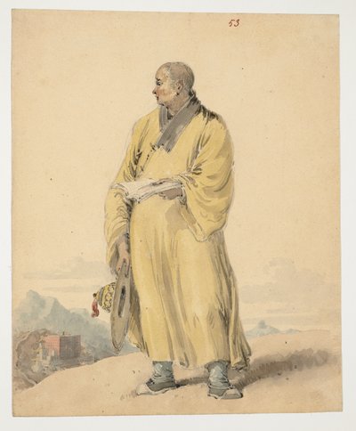WD 961 f.53, Portrait of a Lama, or Bonze by William Alexander