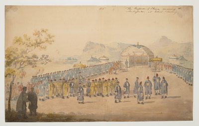 The Emperor of China Receiving the Ambassador at Jehol, Tartary by William Alexander