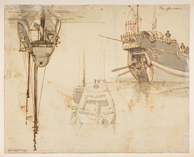 Boat, River Lim-po, from an Album of 372 Drawings of Landscapes, Coastlines, Costumes and Everyday Life by William Alexander