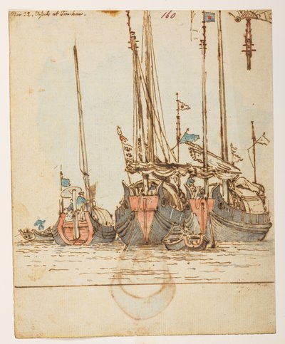 Vessels at Tin-hau, from an Album of 372 Drawings of Landscapes, Coastlines, Costumes and Everyday Life by William Alexander
