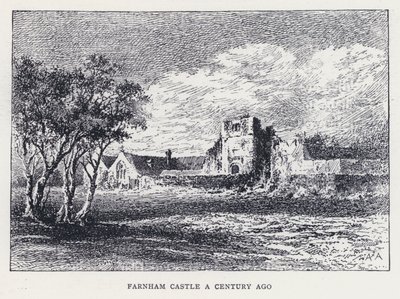 Farnham Castle a century ago by William Alexander Ansted
