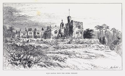 Rose Castle from the Outer Terrace by William Alexander Ansted