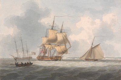 A Frigate Awaiting a Pilot by William Anderson