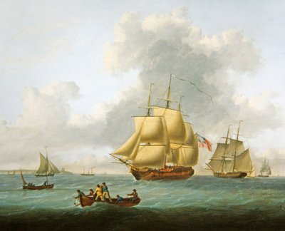 Warships, Merchantmen and Smaller Craft in the Mouth of the Thames by William Anderson