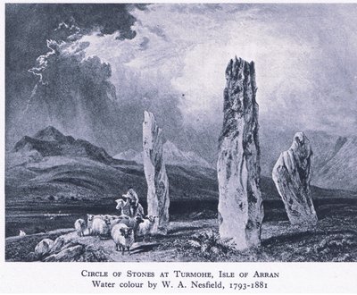 Circle of stones at Turmore, Isle of Arran by William Andrews Nesfield