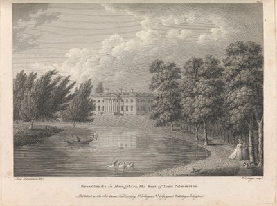 Broadlands in Hampshire, the Seat of Lord Palmerston, plate 1; page 42 (Volume One) by William Angus