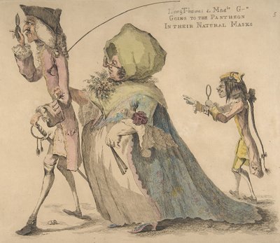 Long Thomas and Mad-le G-d Going to the Pantheon in Their Natural Masks by William Austin