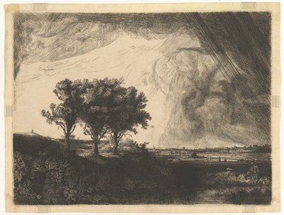 The Three Trees (after Rembrandt) by William Baillie