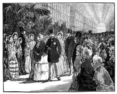 Royal and Imperial visit to the Crystal Palace, 1850s, c1888 by William Barnes Wollen