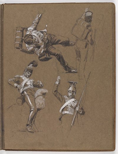 Studies for the Oil Painting, The Flag: Albuhera, May 16, 1811 by William Barnes Wollen