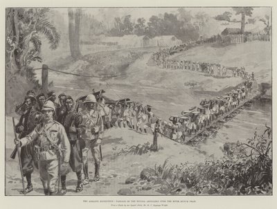 The Ashanti Expedition, Passage of the Houssa Artillery over the River Busum Prah by William Barnes Wollen