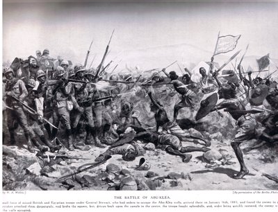 The Battle of Abu Klea, 17th January 1885, Illustration from 