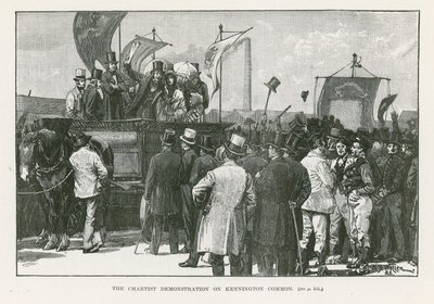 The Chartist Demonstration on Kennington Common, London by William Barnes Wollen