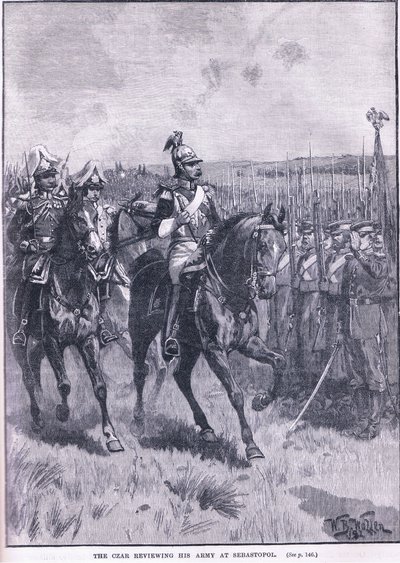 The Czar Reviewing His Army at Sebastopol 1856 AD by William Barnes Wollen