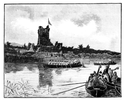 The Royal Tour in Ireland, Visit to Ross Castle, Killarney by William Barnes Wollen