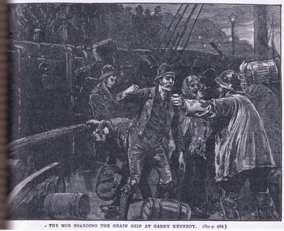 The Mob Boarding a Grain Ship at Garry Kennedy AD 1841 by William Barnes Wollen