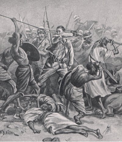 The Square at Abu-Klea, 17th January 1885 (Illustration from British Battles on Land and Sea, 1915) by William Barnes Wollen