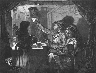 Canal Life - Tea Time on a Monkey Boat, 1874 by William Bazett Murray