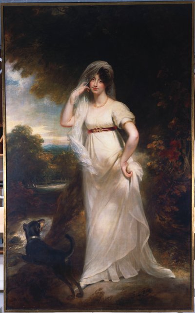 Portrait of Harriet Wells in a River Landscape by William Beechey