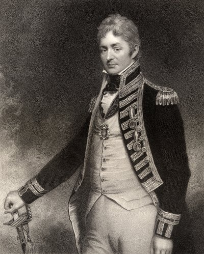 Sir Thomas Troubridge, 1st Baronet, engraved by W. Holl, from 