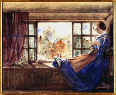 Hexham Market Place by William Bell Scott