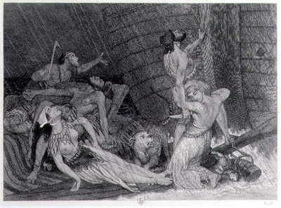 Tenth Day of Rain, Proof for an 1872 Edition of the Bible by William Bell Scott