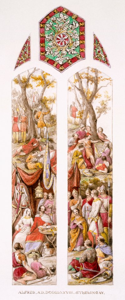 King Alfred at Athelney, Somerset, with his followers, c.1880 by William Bell and Boyd, Alice Scott