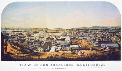View of San Francisco, California, from Telegraph Hill, April 1850 by William Birch McMurtrie
