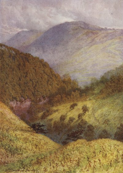 Looking down Chee Dale, High Tor in the Distance by William Biscombe Gardner