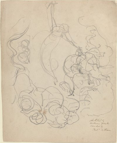 A Figure Ascending in a Glory of Clouds by William Blake