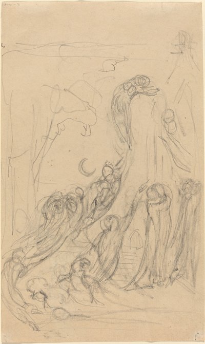 A Resurrection Scene (The Gambols of Ghosts) by William Blake