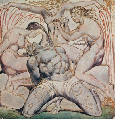 Albion and his Tormentors, Plate 25, Jerusalem by William Blake