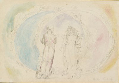 Beatrice and Dante in Gemini, amid the Spheres of Flame by William Blake