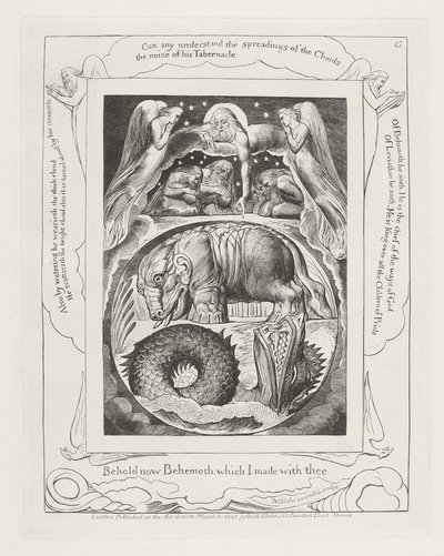 Behold now Behemoth which I made with thee by William Blake