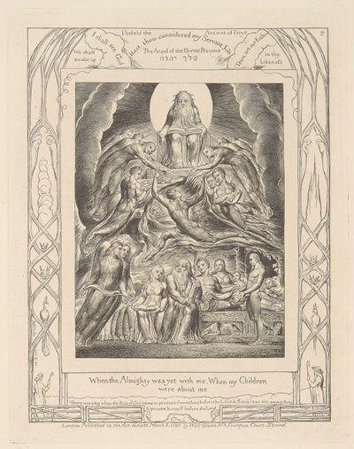 Book of Job, Plate 2, Satan before the Throne of God by William Blake
