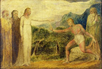 Christ giving sight to Bartimaeus by William Blake