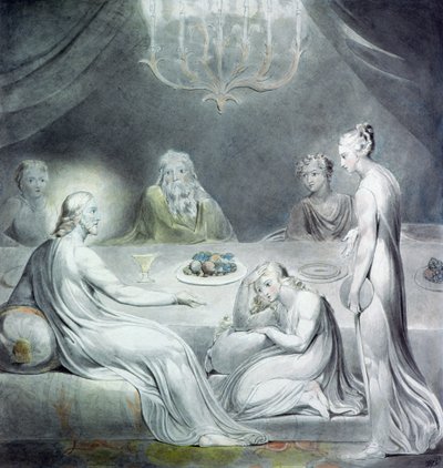 Christ in the House of Martha and Mary or The Penitent Magdalen by William Blake