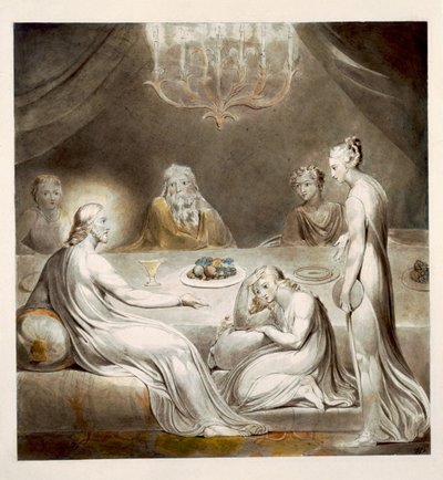 Christ in the House of Mary and Martha by William Blake