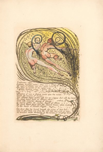 Europe. A Prophecy, Plate 10, Enitharmon slept . . . .  (Bentley 12) by William Blake