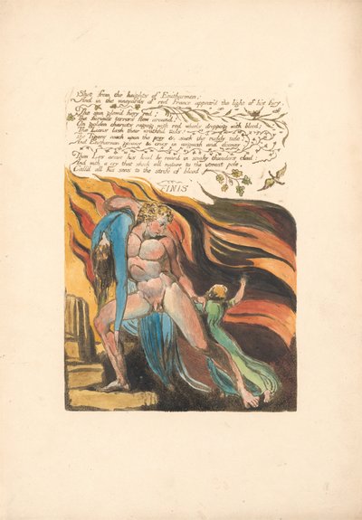 Europe. A Prophecy, Plate 17, Shot from the heights (Bentley 18) by William Blake
