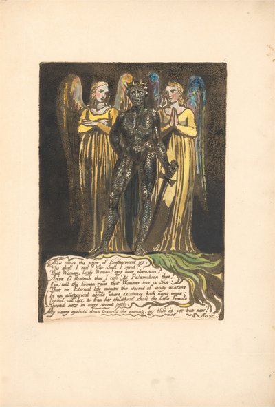 Europe. A Prophecy, Plate 7, Now comes the night... (Bentley 8) by William Blake