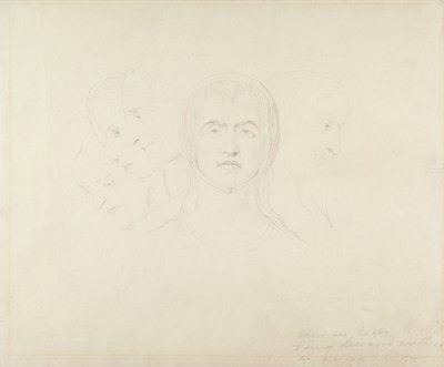 Five Visionary Heads of Women, c.1820 by William Blake