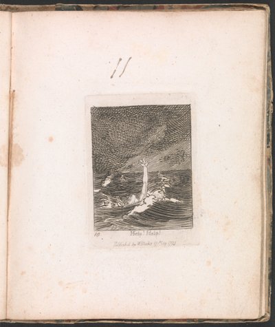 For Children. The Gates of Paradise, Plate 12, Help! Help! by William Blake