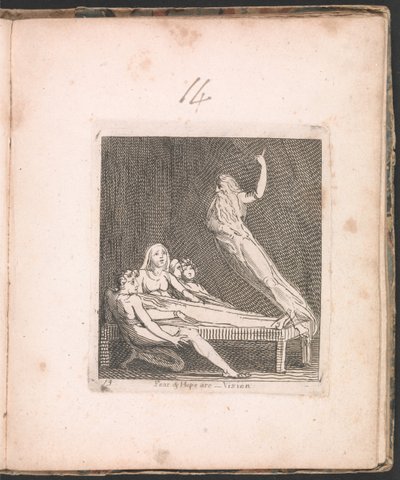 For Children. The Gates of Paradise, Plate 15, Fear & hope are -- Vision by William Blake